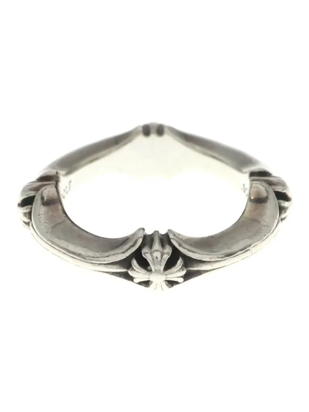 Chrome Hearts Plus and Bone Ring Silver